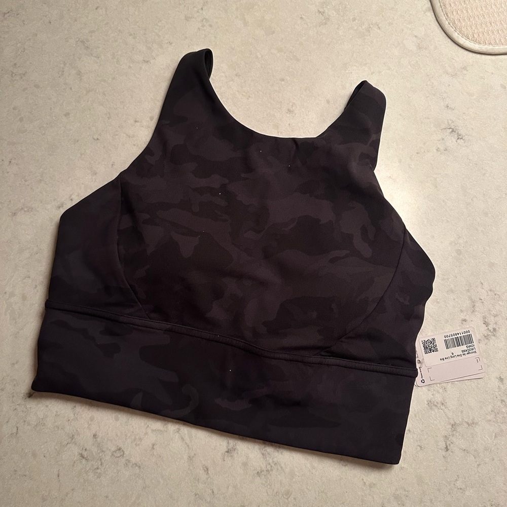 Lululemon Black Camouflage Sports Bra